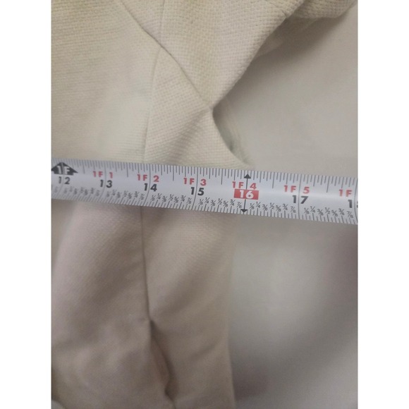 Banana Republic Womens Short Sleeve Blazer Jacket Cream Mock Neck Size 6 - Picture 4 of 5
